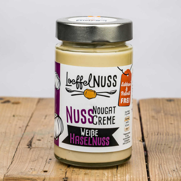 Weiße Haselnuss Nuss-Nougat-Creme im Glas 260 g